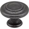 Elements 1-5/16" Diameter Gun Metal Round Arcadia Cabinet Knob 107DACM - alternate 1